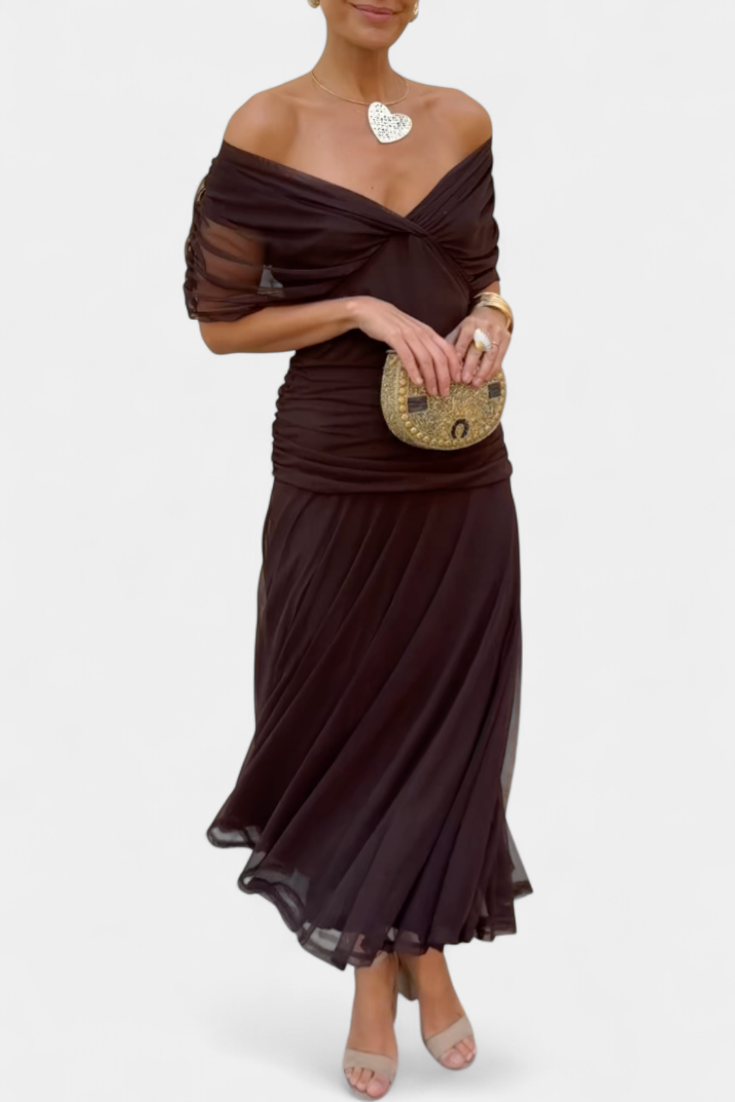 Magda™ | Vestido largo de flores com decote em V