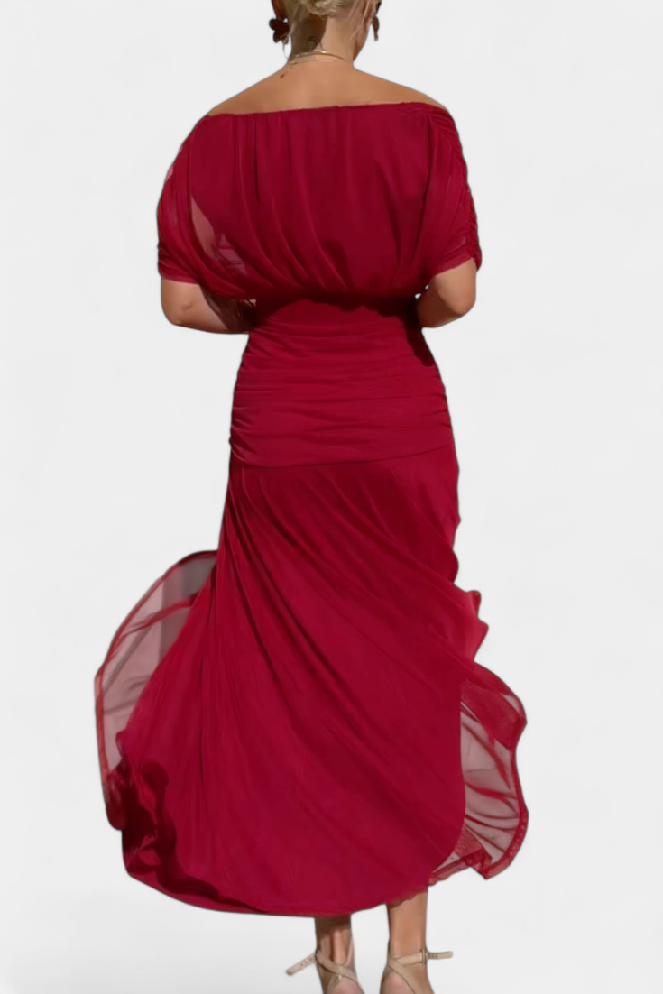 Magda™ | Vestido largo de flores com decote em V