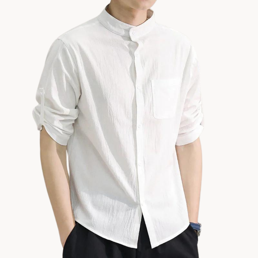 Camisa - Gola Mandarim Elegante