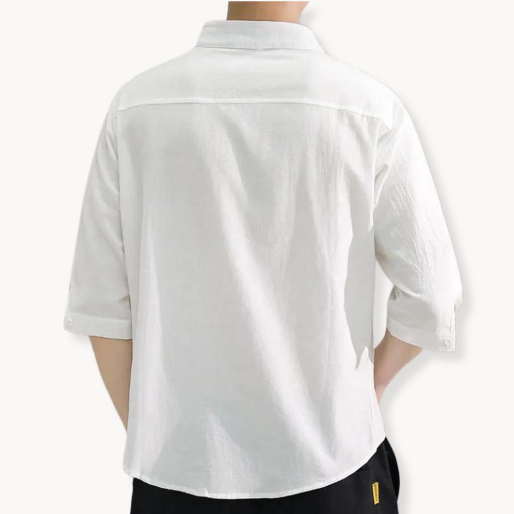 Camisa - Gola Mandarim Elegante