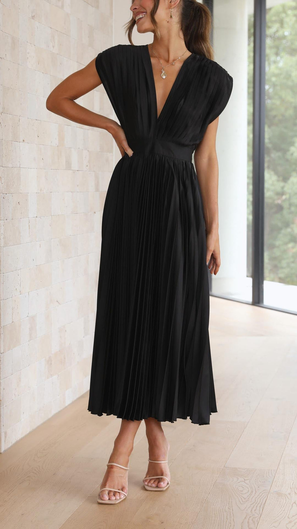 Maria - Vestido plissado elegante