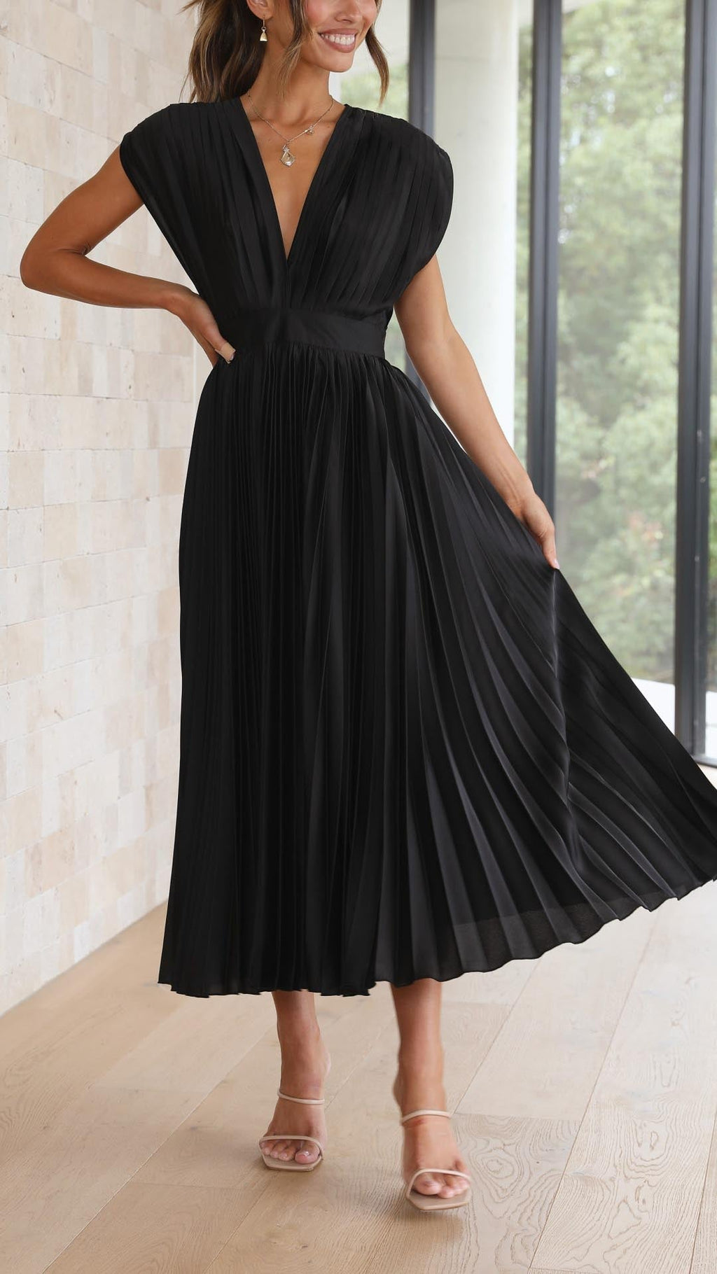 Maria - Vestido plissado elegante