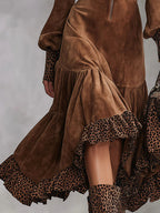 CHLOE | Vestido de Suédine Leopardo