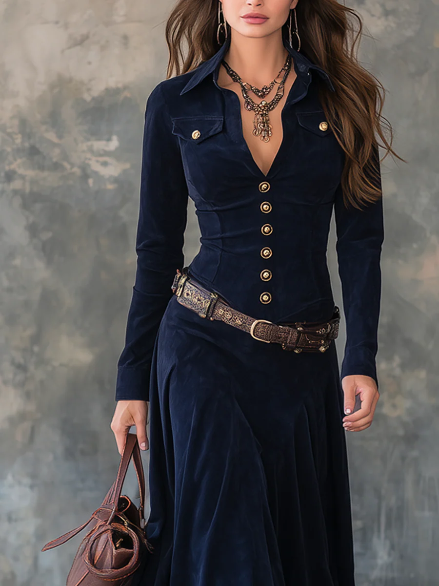 MILANA | Vestido longo em suedine com fenda