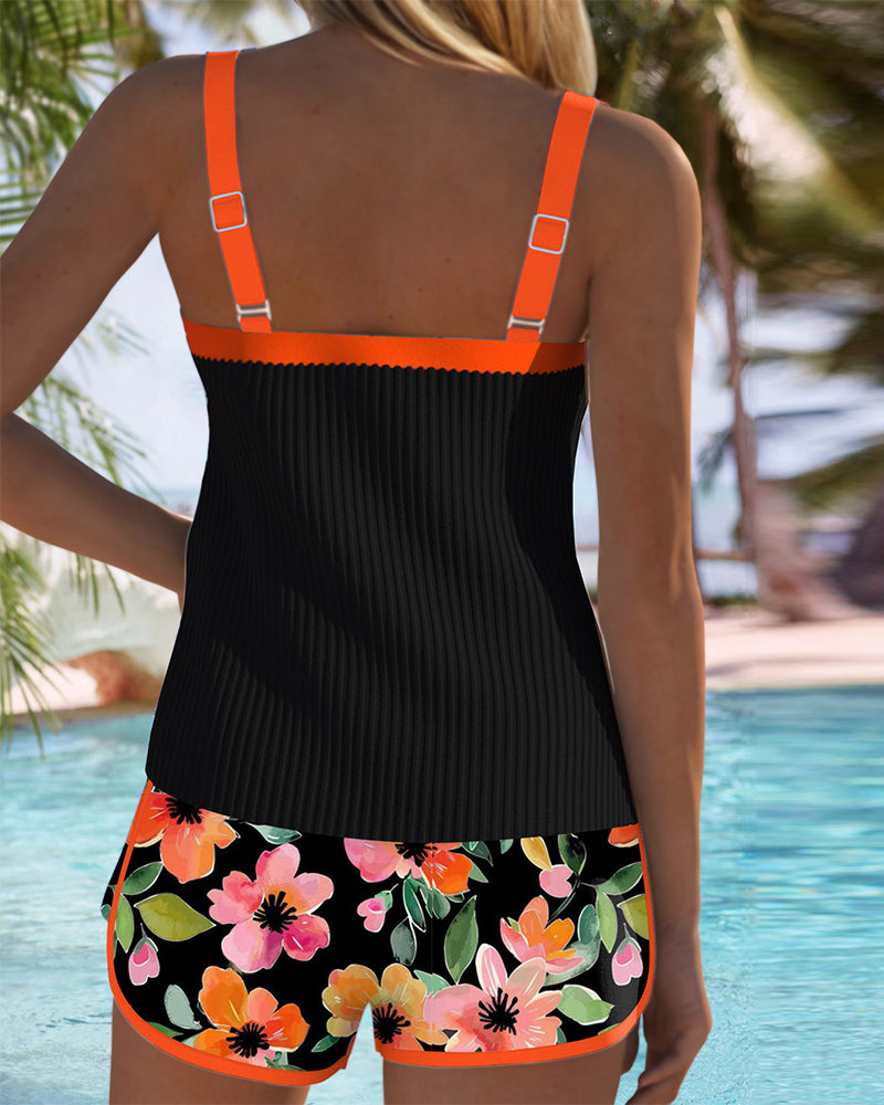 Catarina | Conjunto de Tankini Elegante em Dois Peças
