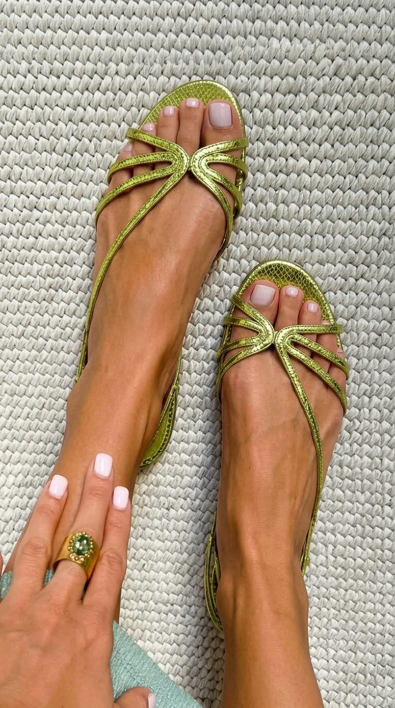 Joana - Sandálias Douradas Elegância de Verão