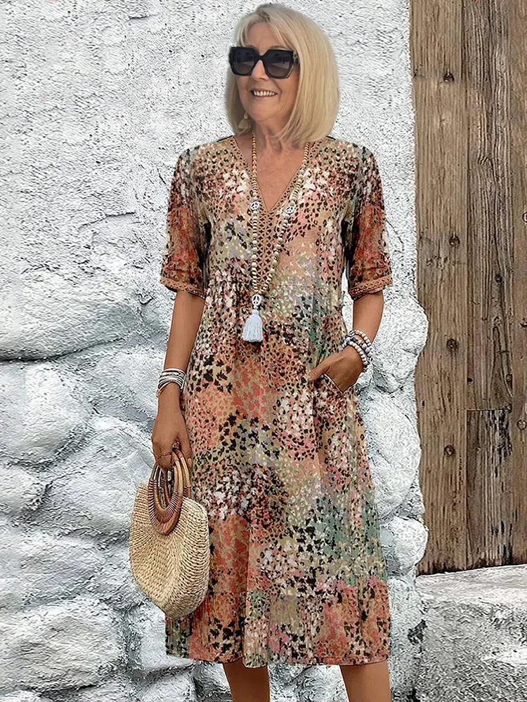 Harper | Vestido Floral Animado para Mulher