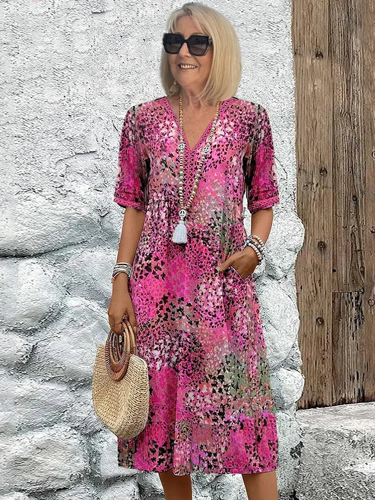 Harper | Vestido Floral Animado para Mulher
