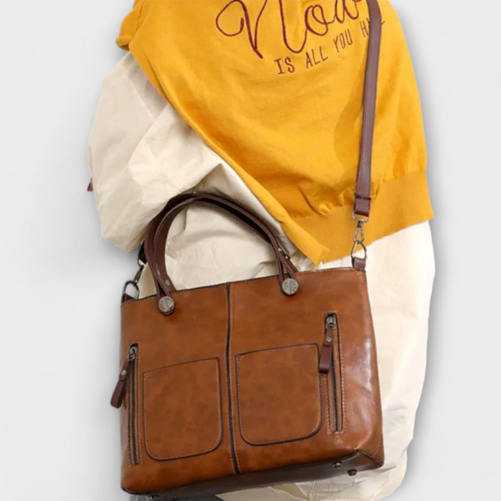 Maria - Bolsa couro elegante