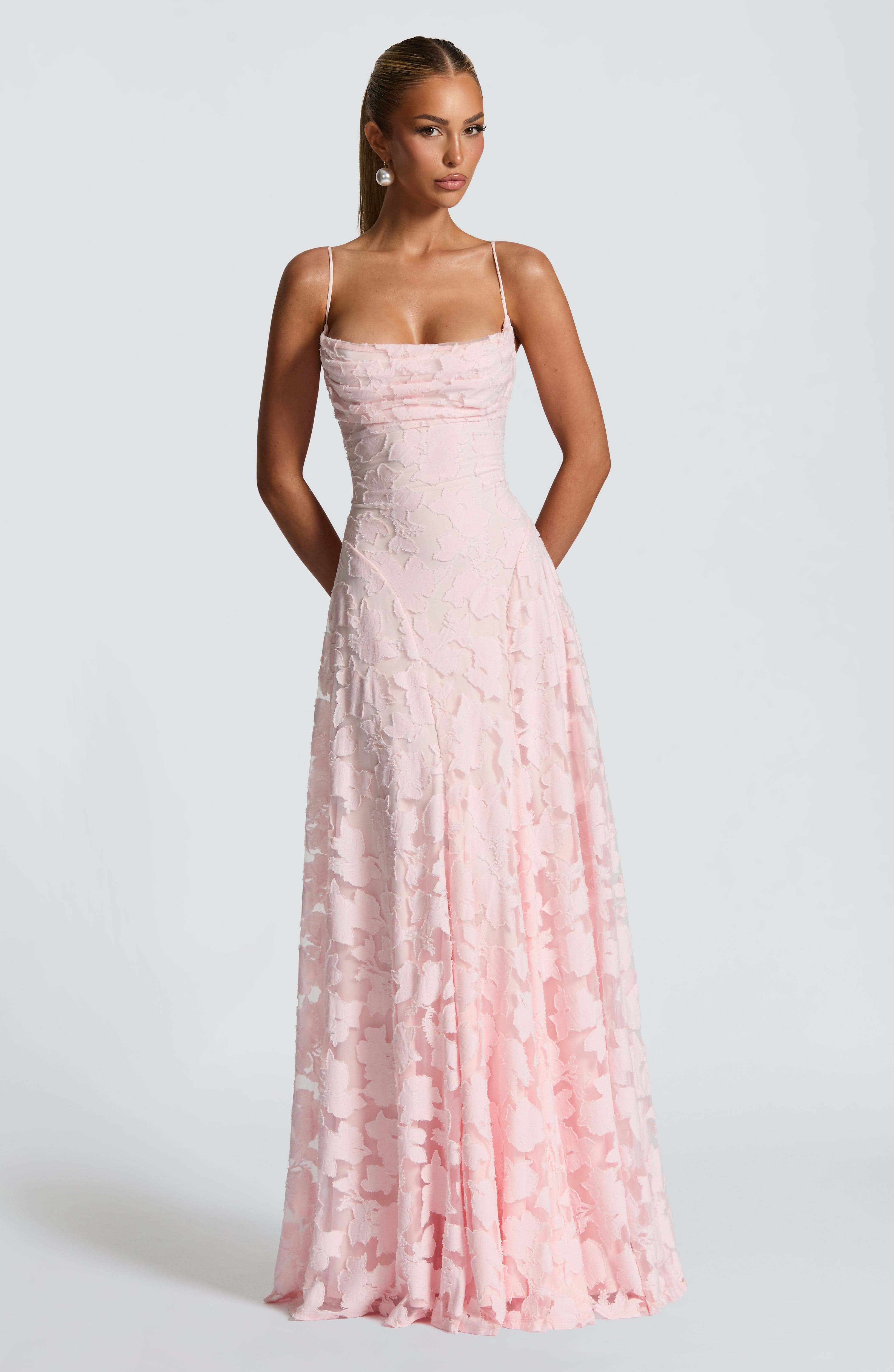 Francisa | Vestido longo de Mulher com corpete de renda