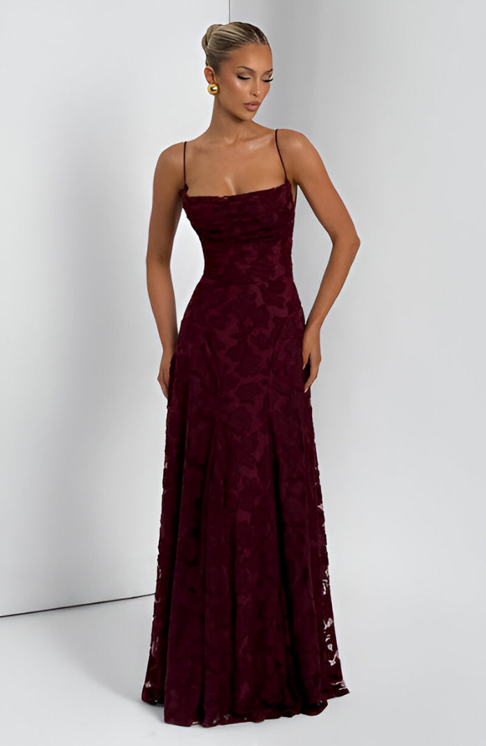 Francisa | Vestido longo de Mulher com corpete de renda
