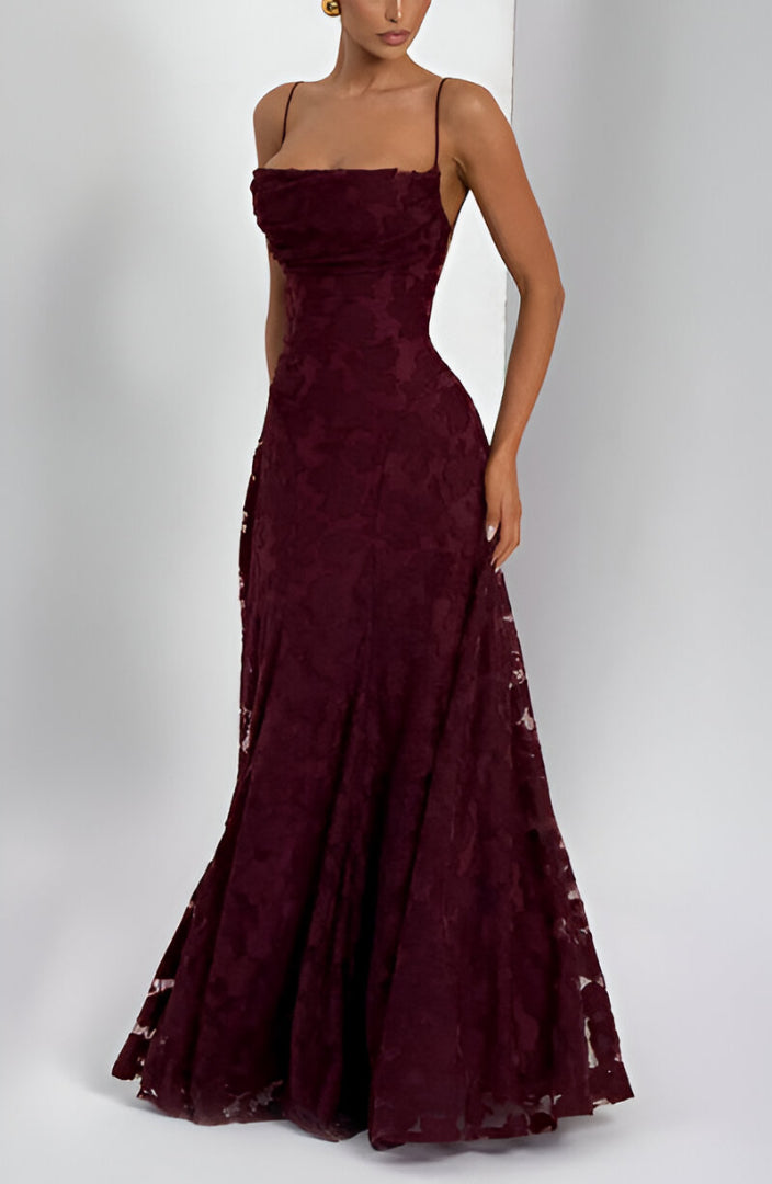 Francisa | Vestido longo de Mulher com corpete de renda