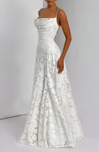 Francisa | Vestido longo de Mulher com corpete de renda