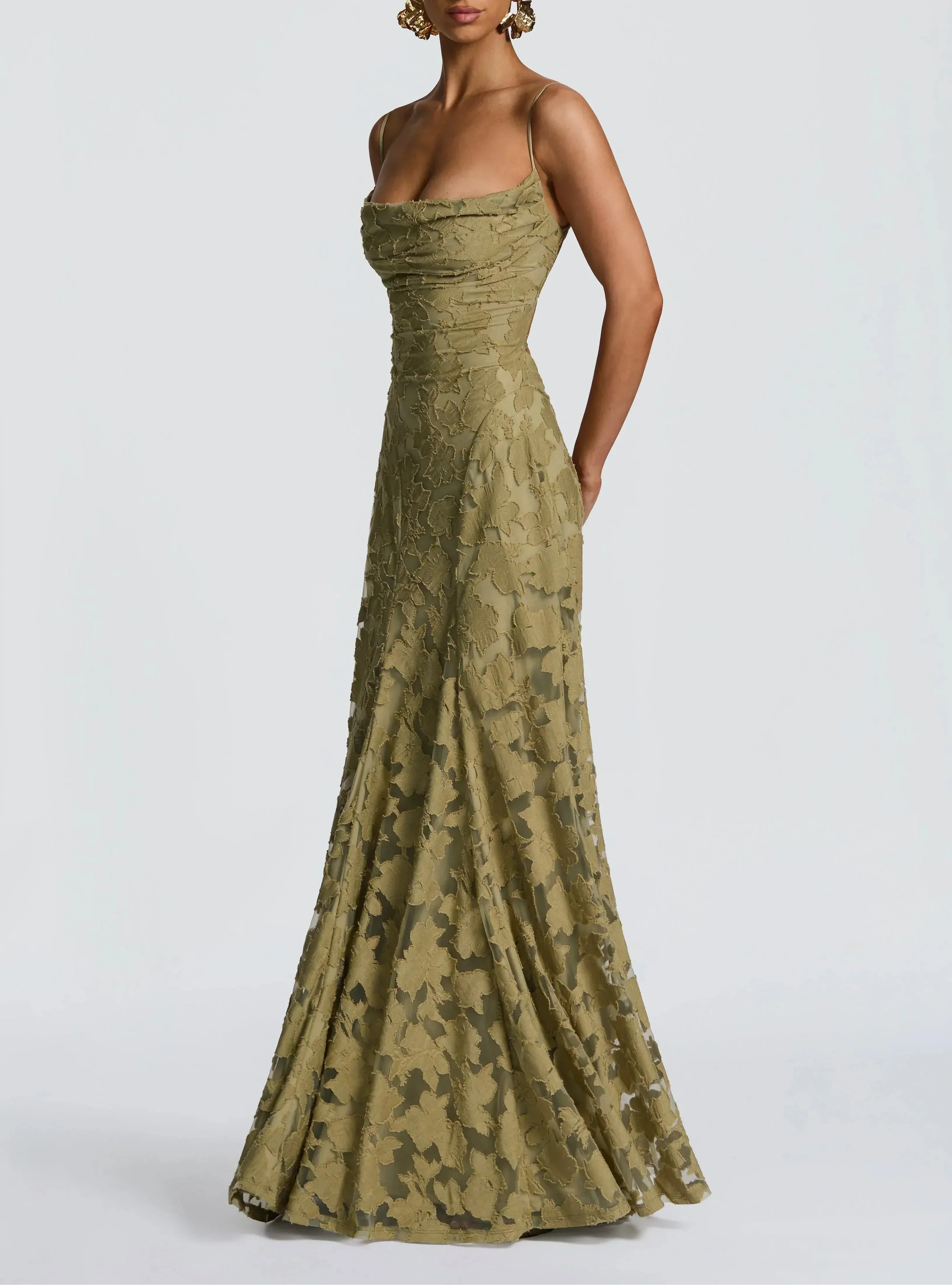 Rhoda – Elegância fluida no estilo maxi intemporal para Mulher