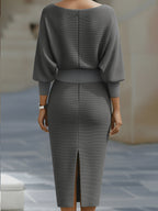 Lídia - Vestido Midi Elegante para o Dia-a-Dia