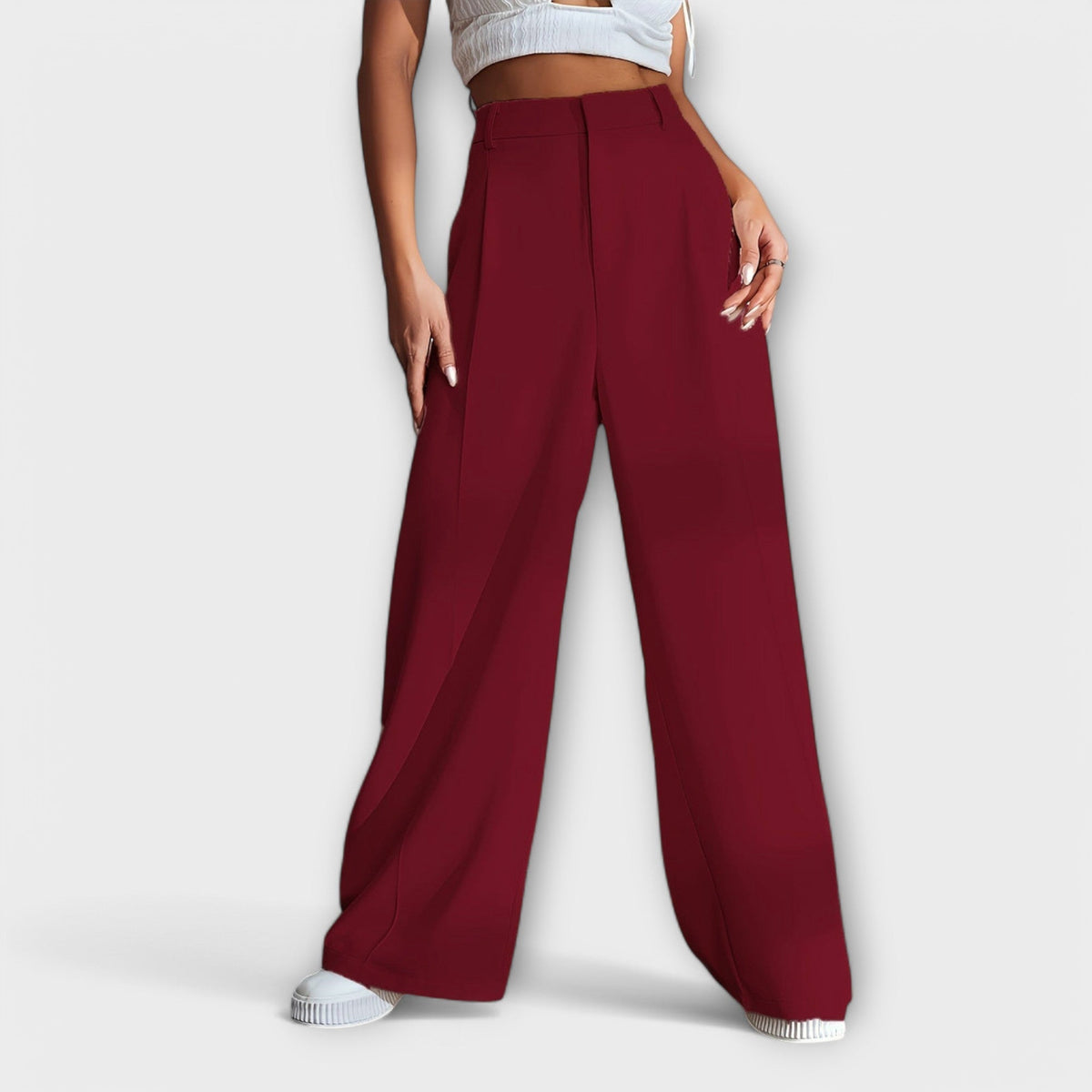 Iara - Calça de Cintura Alta com Pernas Largas