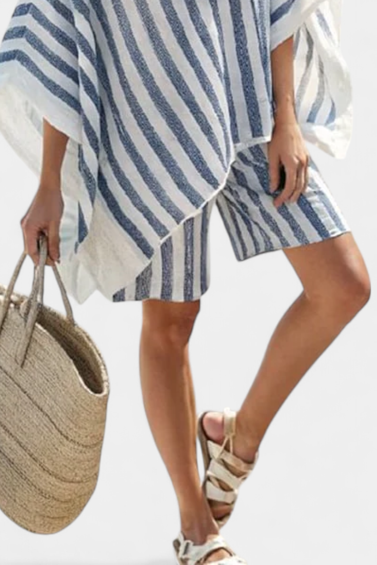 Salomé - Conjunto Listrado Blusa e Calções