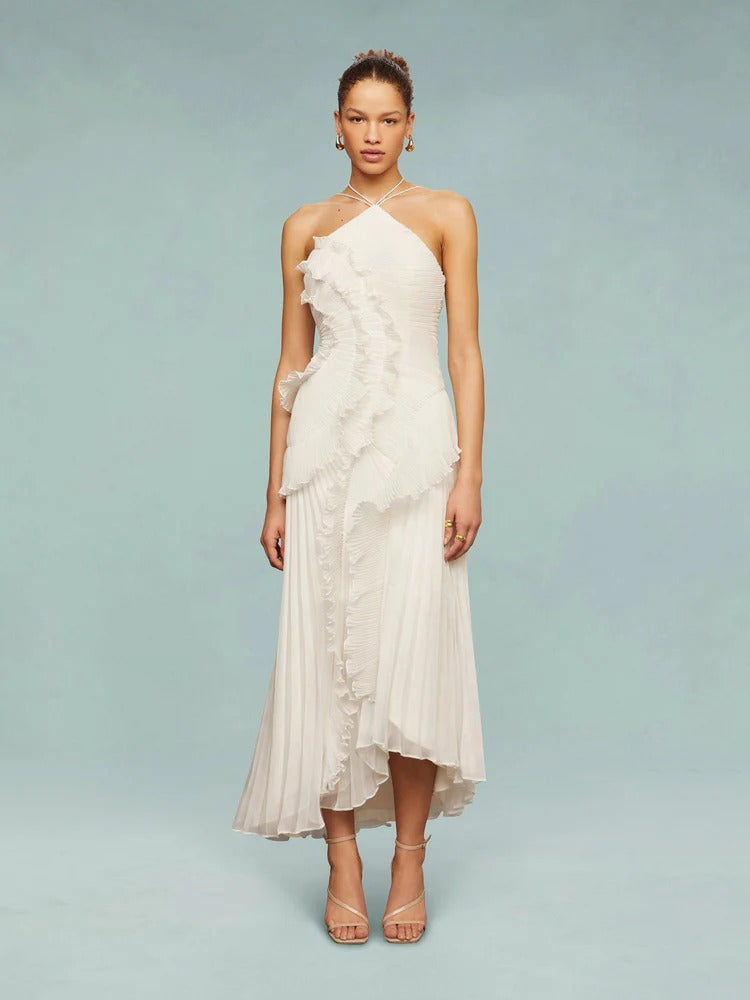 OLAYA | Vestido longo com babados de Mulher