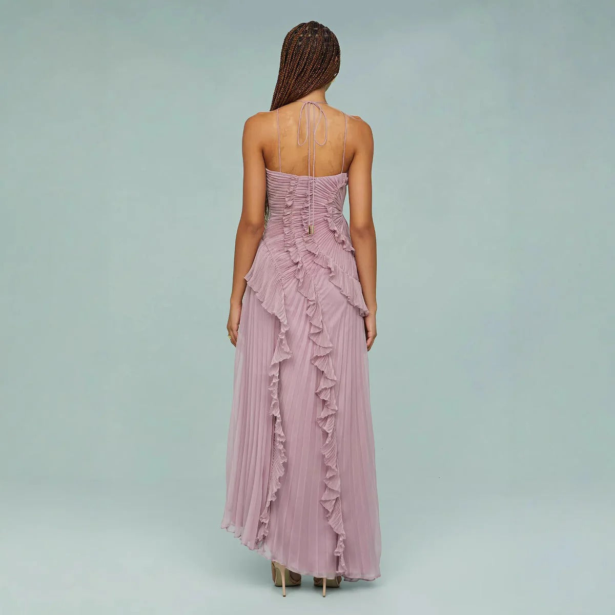 OLAYA | Vestido longo com babados de Mulher