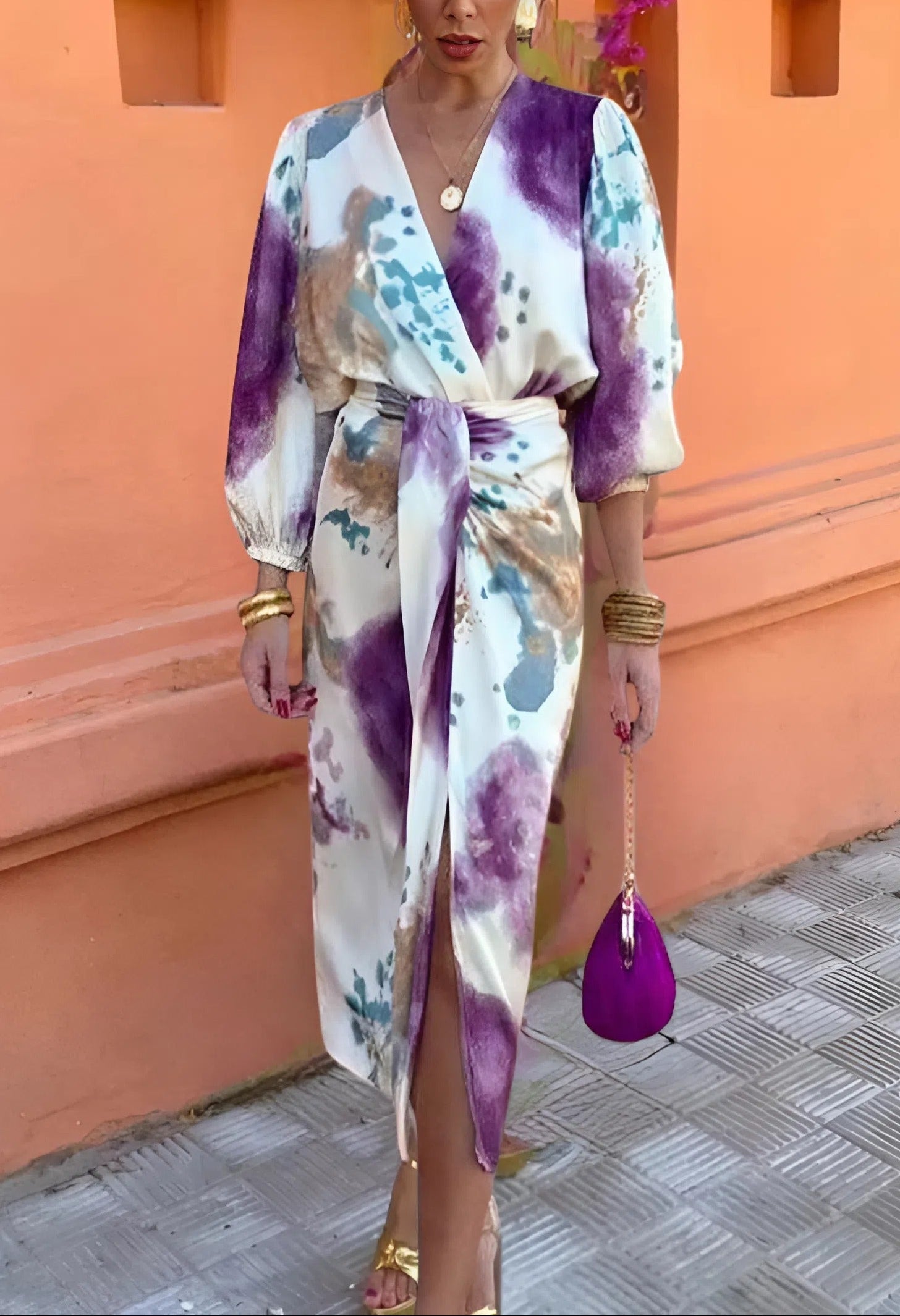 Sofia - Vestido de verão sofisticado Céline para Mulher