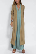 Ava™ | Vestido longo elegante + cardigan